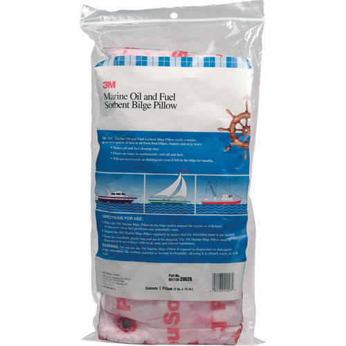 Tampon de fond de cale pour huiles et carburants nautiques, Huile seulement, 15" lo x 7" la, 12,1 gal absorption/pqt Infinity Industrial Services Inc.