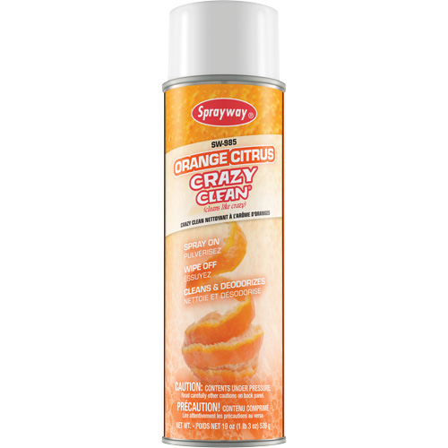 Nettoyant &agrave; l'ar&ocirc;me d'oranges Crazy Clean, 19 oz liq., Canette a&eacute;rosol Infinity Industrial Services Inc.
