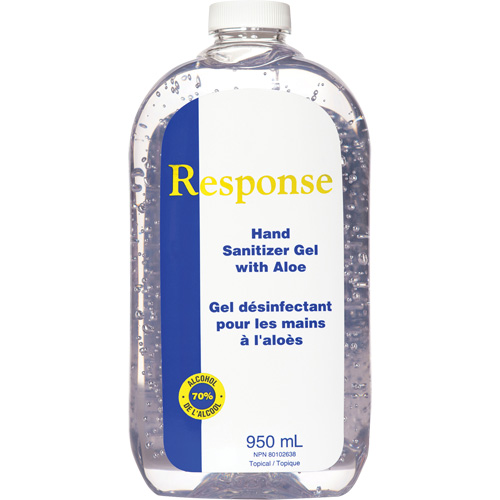 Gel d&eacute;sinfectant pour les mains &agrave; l'alo&egrave;s Response, 950 ml, Recharge, 70 % alcool Infinity Industrial Services Inc.