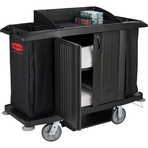 Chariot pleine grandeur pour l'entretien m&eacute;nager de bureau avec porte Infinity Industrial Services Inc.