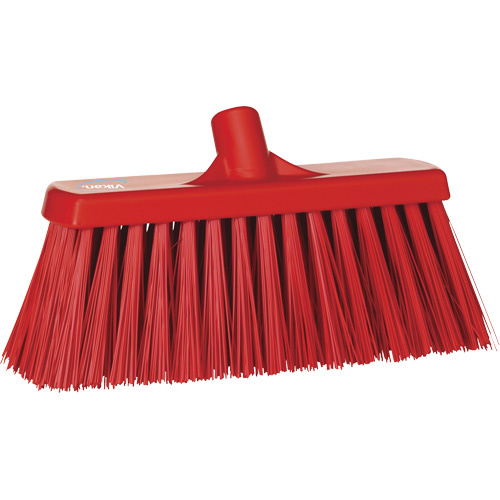 Heavy-Duty Push Broom, Stiff Bristles, 13", Polyester, Red Infinity Industrial Services Inc.