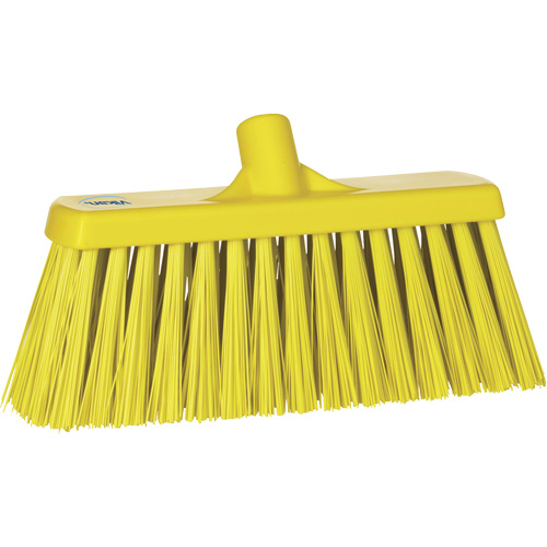 Heavy-Duty Push Broom, Stiff Bristles, 13", Polyester, Yellow Infinity Industrial Services Inc.
