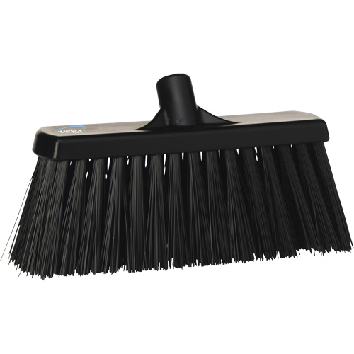 Heavy-Duty Push Broom, Stiff Bristles, 13", Polyester, Black Infinity Industrial Services Inc.