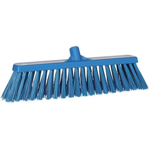 Heavy-Duty Push Broom, Stiff Bristles, 20", Polyester, Blue Infinity Industrial Services Inc.
