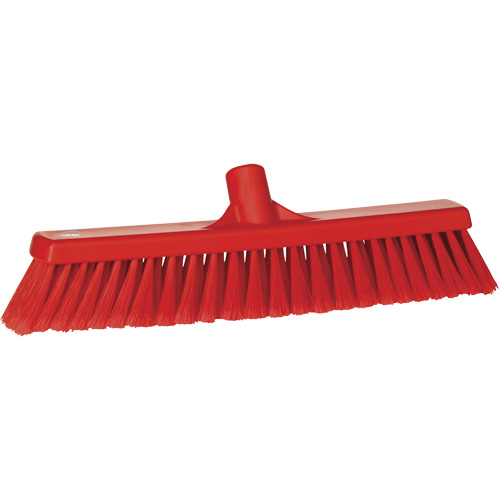 Fine Particle Push Broom, Fine/Split Bristles, 16-1/4", Polypropylene, Red Infinity Industrial Services Inc.