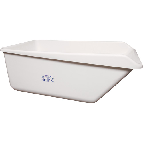 Bac de rangement &agrave; rebord inclin&eacute; avec vidange, Plastique, Blanc Infinity Industrial Services Inc.