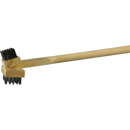 Brosse commerciale double face pour r&ocirc;tissoire et gril, Acier au carbone/Fil en acier plat, Longueur 48" Infinity Industrial Services Inc.