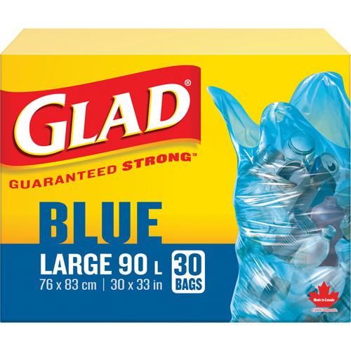 45L Recycling Bags, Regular, 30" W x 33" L, Blue Infinity Industrial Services Inc.