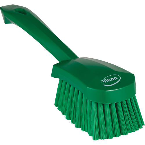 Brosse &agrave; r&eacute;curer avec manche court, Soies Doux, Longueur de 10-1/2", Vert Infinity Industrial Services Inc.