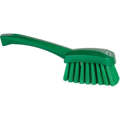 Brosse &agrave; r&eacute;curer avec manche court, Soies Doux, Longueur de 10-1/2", Vert Infinity Industrial Services Inc.