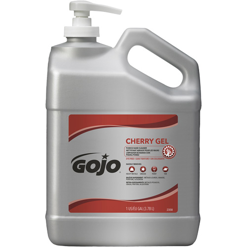 Hand Cleaner, Gel/Pumice, 4.5 L, Pump Bottle, Cherry Infinity Industrial Services Inc.