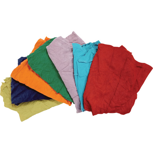 Recycled Material Wiping Rags, Cotton, Mix Colours, 25 lbs. Infinity Industrial Services Inc.