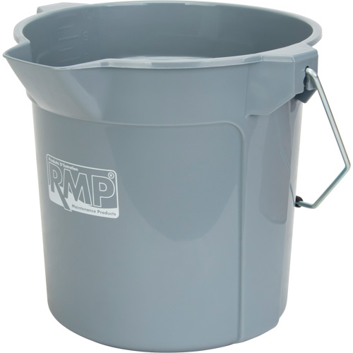 Seau rond avec bec verseur, Capacit&eacute; de 2,64 gal. US (10,57 pintes), Gris Infinity Industrial Services Inc.