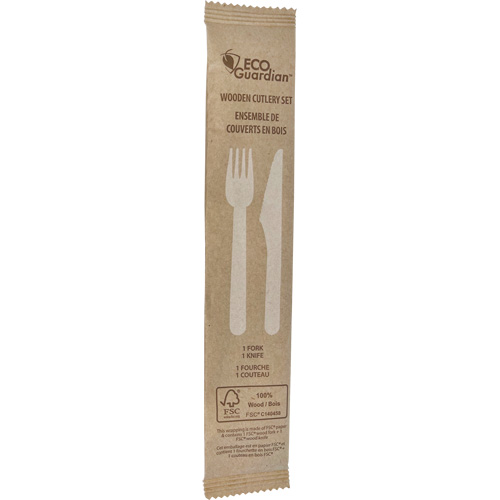 Fork & Knife Wooden Cutlery Kit Infinity Industrial Services Inc.