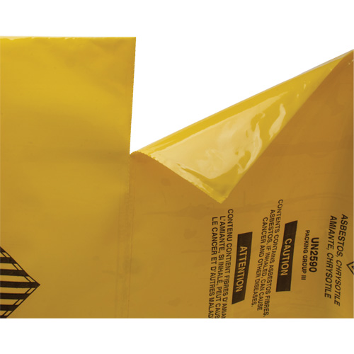 Hazardous Waste Liners, Asbestos, 40" L x 35" W, 3 mils Infinity Industrial Services Inc.
