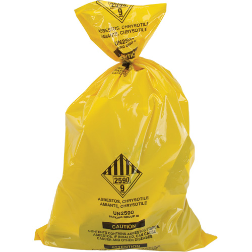Doublures pour d&eacute;chets dangereux, Amiante, 40" lo x 26" la, 3 mils Infinity Industrial Services Inc.