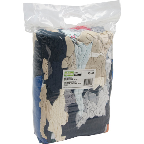 Recycled Material Wiping Rags, Fleece, Mix Colours, 10 lbs. Infinity Industrial Services Inc.