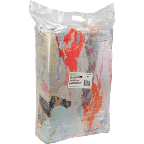 Recycled Material Wiping Rags, Terrycloth, Mix Colours, 25 lbs. Infinity Industrial Services Inc.