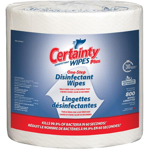 Plus Disinfectant Wipes, 7-9/10" x 5-9/10", 800 Count Infinity Industrial Services Inc.