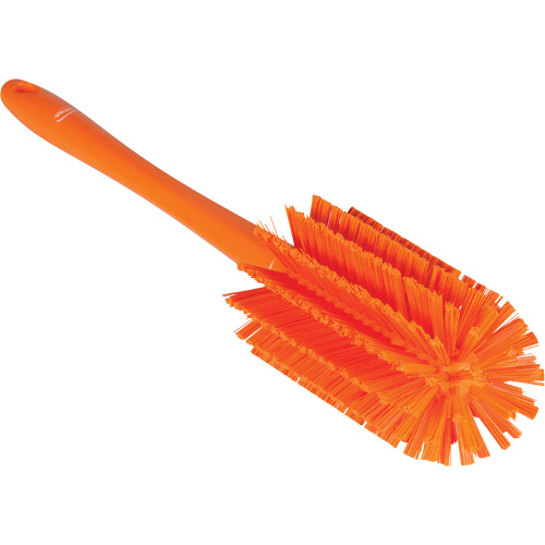 Medium Brush with Handle, Stiff Bristles, 17" Long, Orange Infinity Industrial Services Inc.