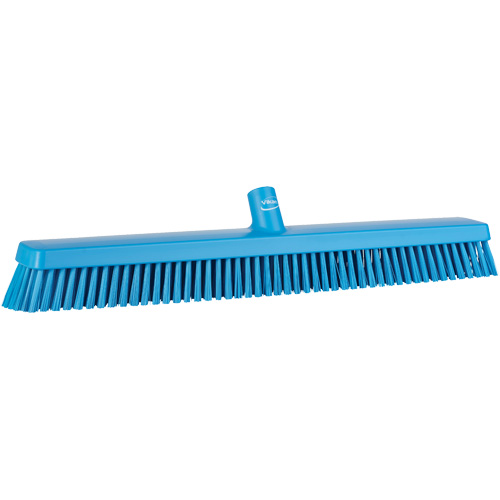Heavy-Duty Push Broom, Fine/Stiff Bristles, 24", Blue Infinity Industrial Services Inc.