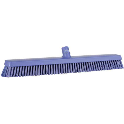 Heavy-Duty Push Broom, Fine/Stiff Bristles, 24", Purple Infinity Industrial Services Inc.
