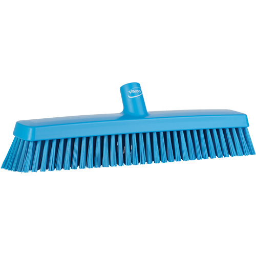 Push Broom Head, Fine/Stiff Bristles, 16-1/2", Polyester/Polypropylene, Blue Infinity Industrial Services Inc.
