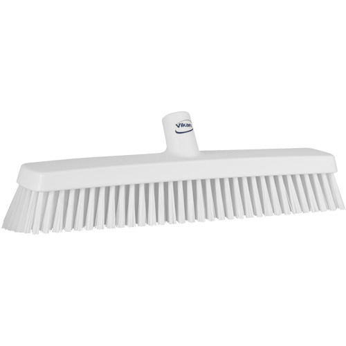 Push Broom Head, Fine/Stiff Bristles, 16-1/2", Polyester/Polypropylene, White Infinity Industrial Services Inc.