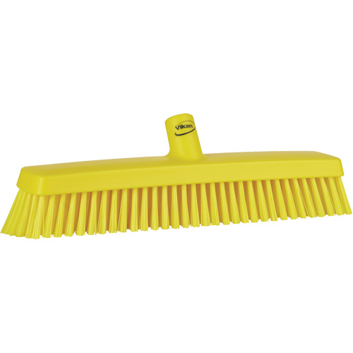 Push Broom Head, Fine/Stiff Bristles, 16-1/2", Polyester/Polypropylene, Yellow Infinity Industrial Services Inc.