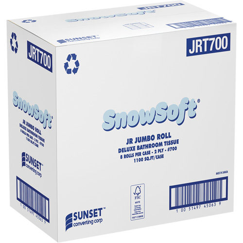 Papier hygi&eacute;nique de luxe Snowsoft, Rouleau G&eacute;ant, 2 Pli, Blanc Infinity Industrial Services Inc.