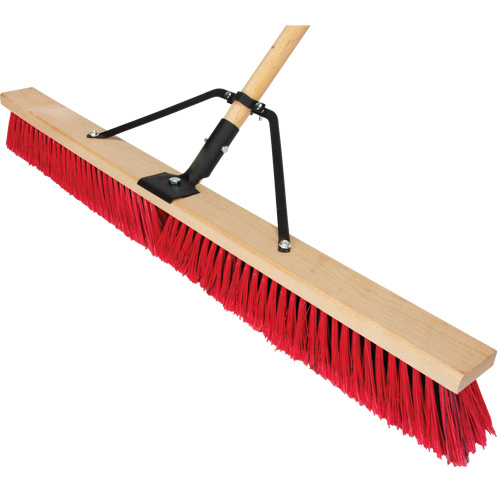 Balai-brosse &agrave; manche renforc&eacute;, 36", Moyen, Soies PVC Infinity Industrial Services Inc.