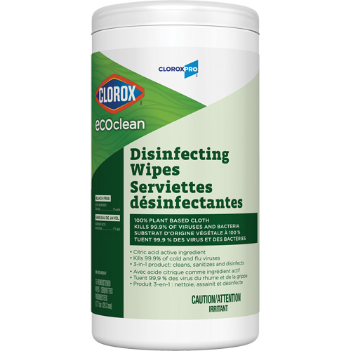 Lingettes d&eacute;sinfectantes EcoClean, 75 lingettes Infinity Industrial Services Inc.