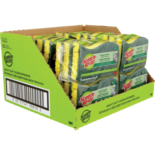 Scotch-Brite&reg; Heavy Duty Scrub Sponge, Scrubbing, 2-3/5" W x 4-2/5" L Infinity Industrial Services Inc.