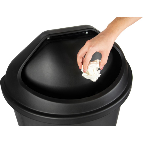 Half-Round Garbage Bin with Lid, Polyethylene, 21 US gal. Infinity Industrial Services Inc.