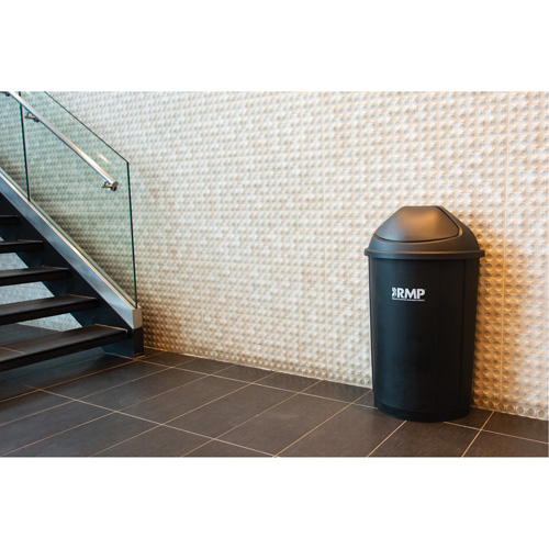 Half-Round Garbage Bin with Lid, Polyethylene, 21 US gal. Infinity Industrial Services Inc.