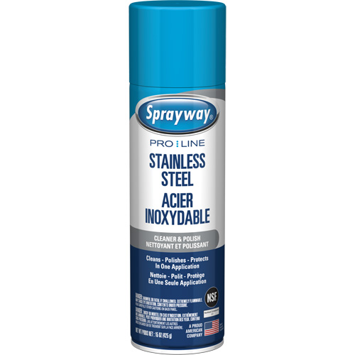 Nettoyant & polis pour acier inoxydable Pro Line, 15 oz, Canette a&eacute;rosol Infinity Industrial Services Inc.
