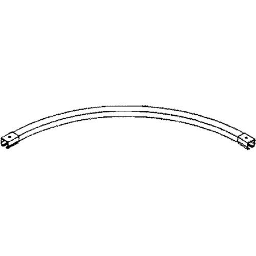 90° Curved Curtain Partition Track with Splicers, 3' L Infinity Industrial Services Inc.