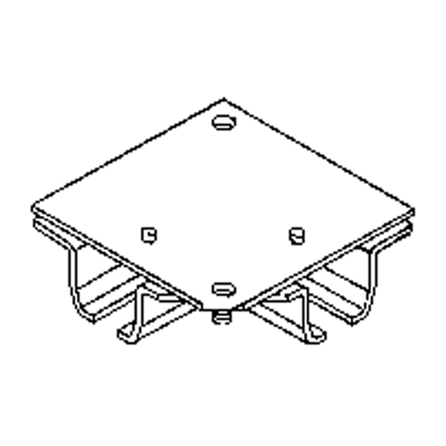 Raccord pour joint d'angle de 90° pour murs-rideaux mont&eacute;s au plafond Infinity Industrial Services Inc.