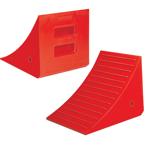 Heavy-Duty Wheel Chocks, Polyurethane, Orange, 14" W x 17" D x 14" H Infinity Industrial Services Inc.