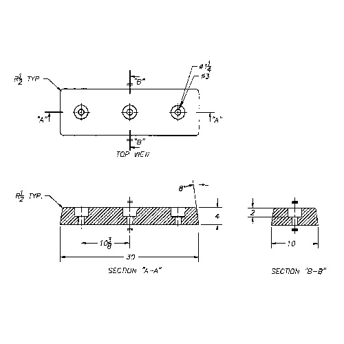 Butoirs de quai en caoutchouc moul&eacute;s, Caoutchouc, 30" la x 4" p x 10" h Infinity Industrial Services Inc.