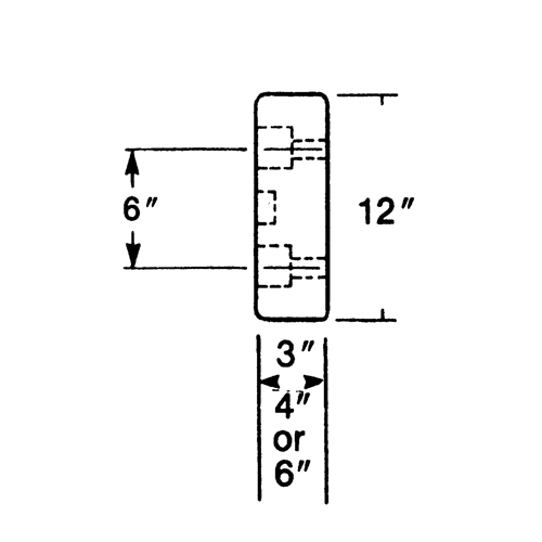 Butoirs de quai en caoutchouc moul&eacute;s, Caoutchouc, 30" la x 4" p x 10" h Infinity Industrial Services Inc.