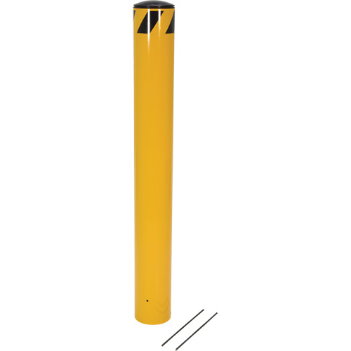 Pour-In-Place Bollards, Steel, 48-1/2" H x 5-9/16" W, Yellow Infinity Industrial Services Inc.