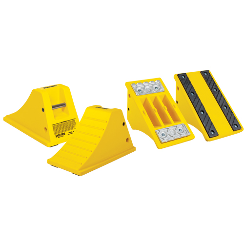 All-Terrain Heavy-Duty Wheel Chocks, Polyurethane, Safety Yellow, 11-1/4" W x 21" D x 12-1/4" H Infinity Industrial Services Inc.