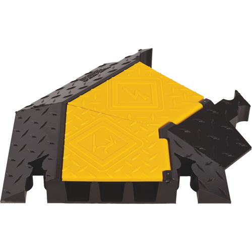 Protecteur de c&acirc;ble robuste &agrave; 3 canaux Yellow Jacket, virage &agrave; droite Infinity Industrial Services Inc.