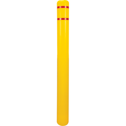 Polyethylene Bollard Cover, 4-1/2" Dia. x 52" L, Red/Yellow Infinity Industrial Services Inc.