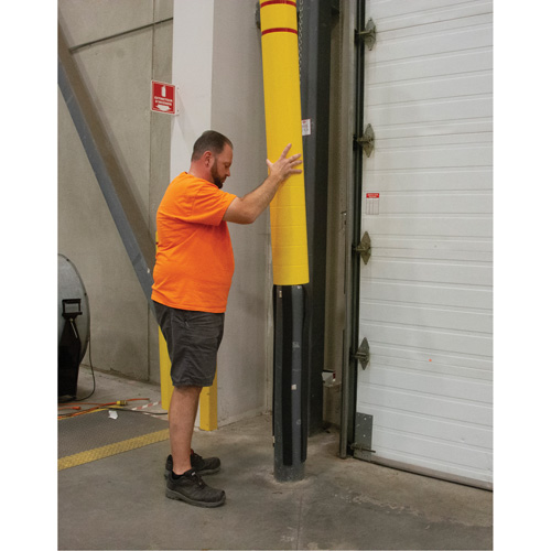 Polyethylene Bollard Cover, 6-5/8" Dia. x 52" L, Red/Yellow Infinity Industrial Services Inc.