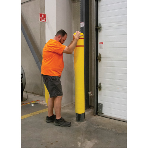 Polyethylene Bollard Cover, 6-5/8" Dia. x 52" L, Red/Yellow Infinity Industrial Services Inc.