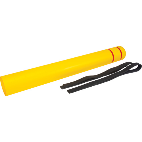 Polyethylene Bollard Cover, 6-5/8" Dia. x 60" L, Red/Yellow Infinity Industrial Services Inc.