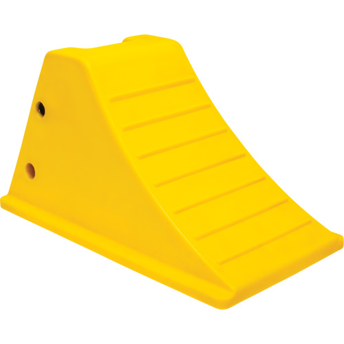 Cales de roue avec surface antid&eacute;rapante en aluminium, Polyur&eacute;thane, Jaune s&eacute;curit&eacute; OSHA, 11-1/4" la x 21" p x 12-1/4" h Infinity Industrial Services Inc.
