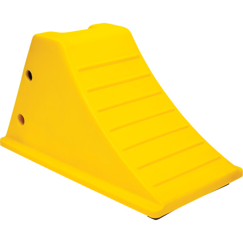 Wheel Chocks with Rubber Tread, Polyurethane, Yellow, 11-1/4" W x 21" D x 12-1/4" H Infinity Industrial Services Inc.